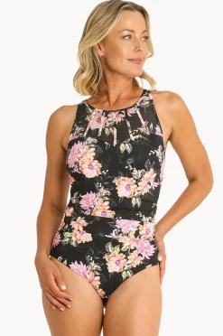 One Pieces|Jantzen Bloom High Neck One Piece BLACK