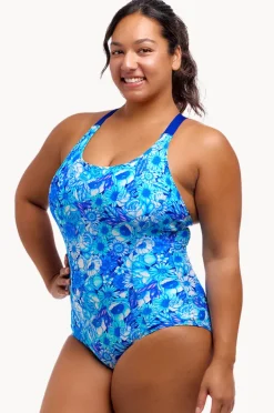 One Pieces|Funkita Bloom Shakalaka Brace Me Back One Piece Blue