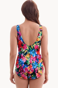 One Pieces|Longitude Blooming Bouquet Ruffle Cross Over One Piece Multi