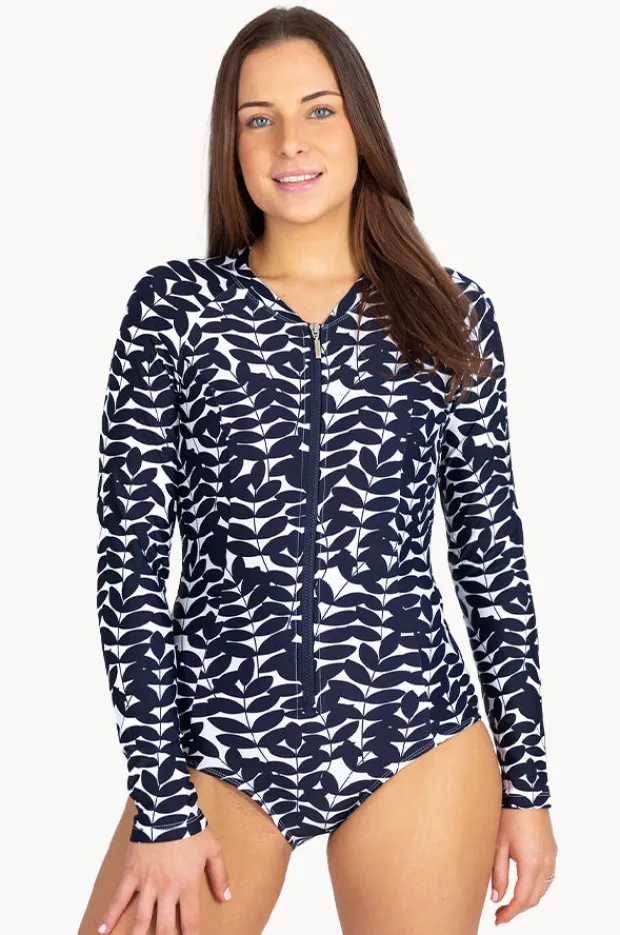 Rashies & Sunsuits|Babes In The Shade Blue Acacia Sunsuit Navy/White