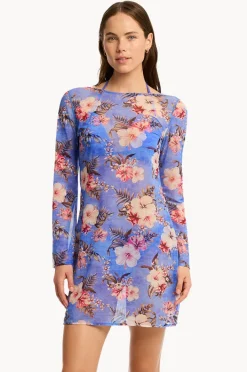 Dresses|Sea Level Blue Hawaii Mesh Short Dress Iris