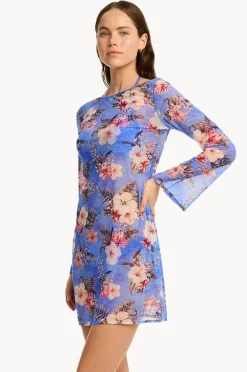 Dresses|Sea Level Blue Hawaii Mesh Short Dress Iris