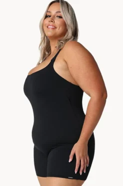 One Pieces|Capriosca Boyleg One Piece BLACK