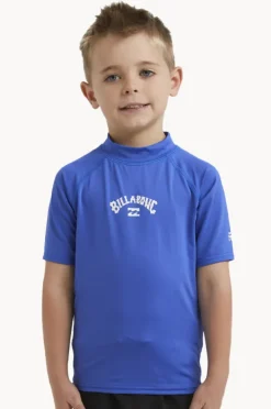 Rashies & Sunsuits|Billabong Boys All Day Arch Short Sleeve Suntop Cobalt