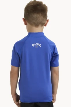 Rashies & Sunsuits|Billabong Boys All Day Arch Short Sleeve Suntop Cobalt