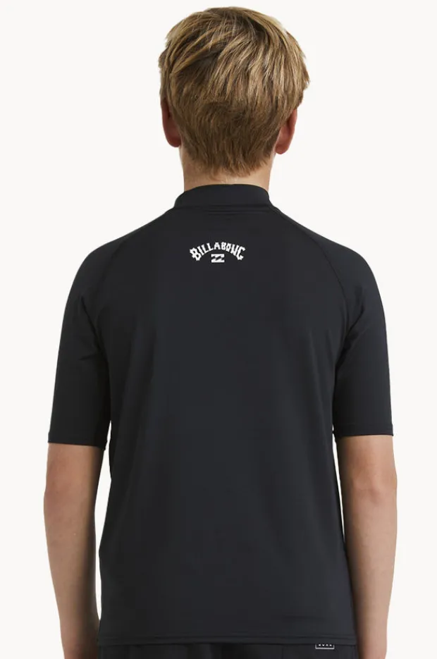Rashies|Billabong Boys All Day Arch Short Sleeve Suntop Black