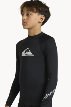 Rashies|Quiksilver Boys All Time Long Sleeve Suntop Black