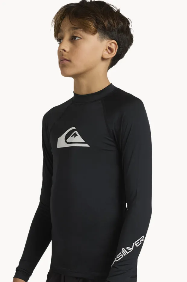 Rashies|Quiksilver Boys All Time Long Sleeve Suntop Black