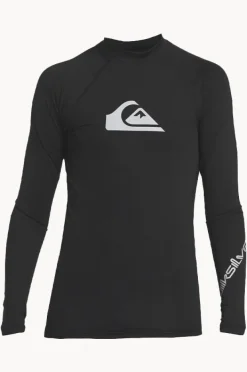 Rashies|Quiksilver Boys All Time Long Sleeve Suntop Black