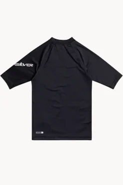 Rashies|Quiksilver Boys All Time Short Sleeve Rashie Black
