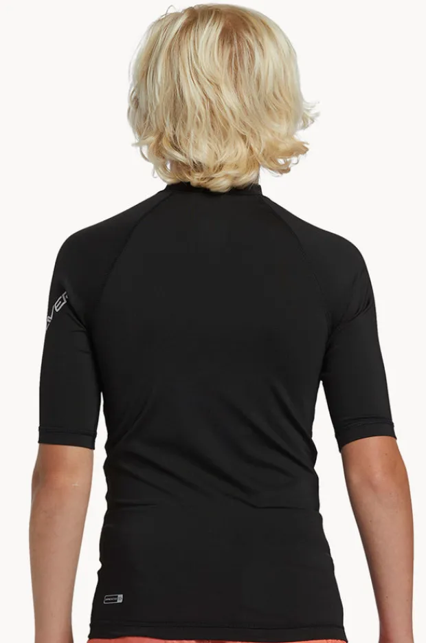 Rashies|Quiksilver Boys All Time Short Sleeve Rashie Black