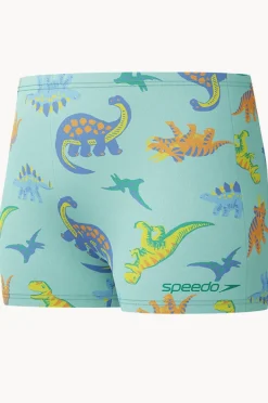 Trunks|Swimwear|Speedo Boys Allover Print Aquashort Teal
