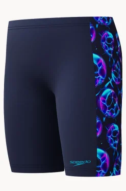 Jammers|Jammers|Speedo Boys Allover Print Panel Jammer Peacoat