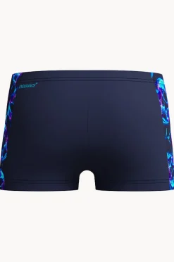Trunks|Speedo Boys Allover Print Panel Aquashort Peacoat