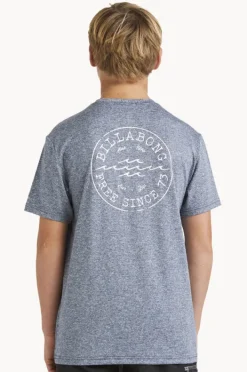 Rashies|Billabong Boys Big Wave Daz Short Sleeve Suntop Navy
