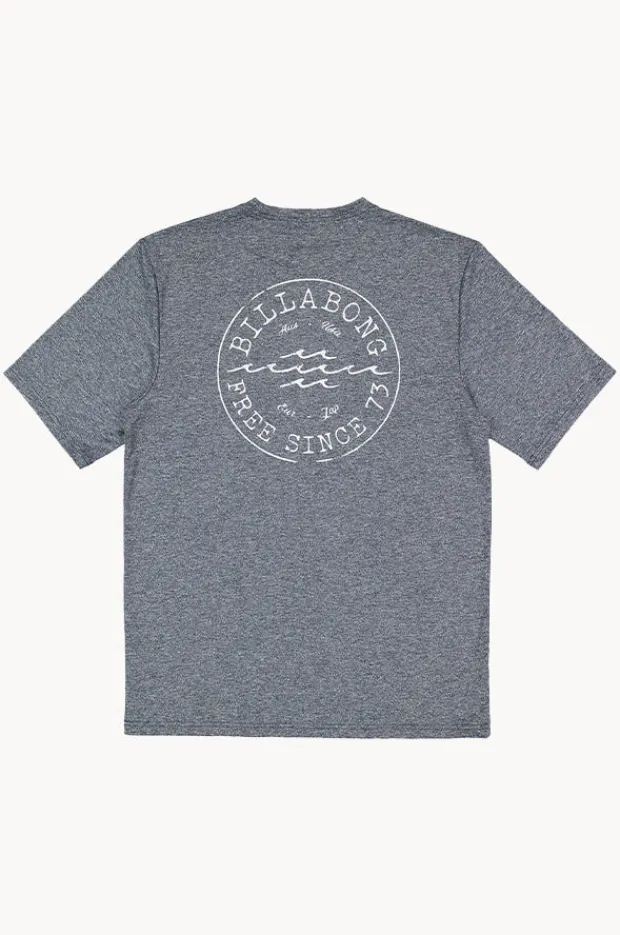 Rashies|Billabong Boys Big Wave Daz Short Sleeve Suntop Navy