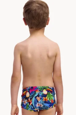 Trunks|Swimwear|Funky Trunks Boys Birdie Wordie Trunk Navy/multi