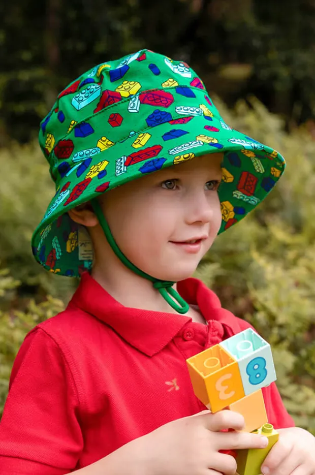 Hats|Bedhead Boys Blocks Classic Bucket Hat Green