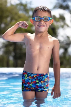 Trunks|Zoggs Boys Bonz Hip Racer Trunk Navy/multi