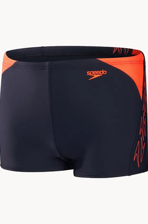 Trunks|Speedo Boys Boom Splice Aquashort Navy/Orange
