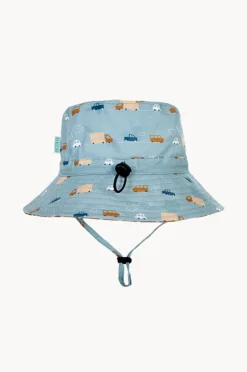 Hats|Acorn Boys Cars Bucket Hat Blue