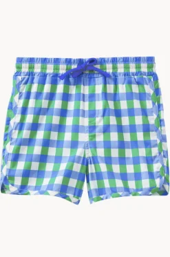Boardshorts|Milky Boys Check Boardshort Green/blue