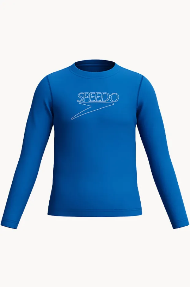 Rashies|Speedo Boys Classic Logo Long Sleeve Suntop Sea