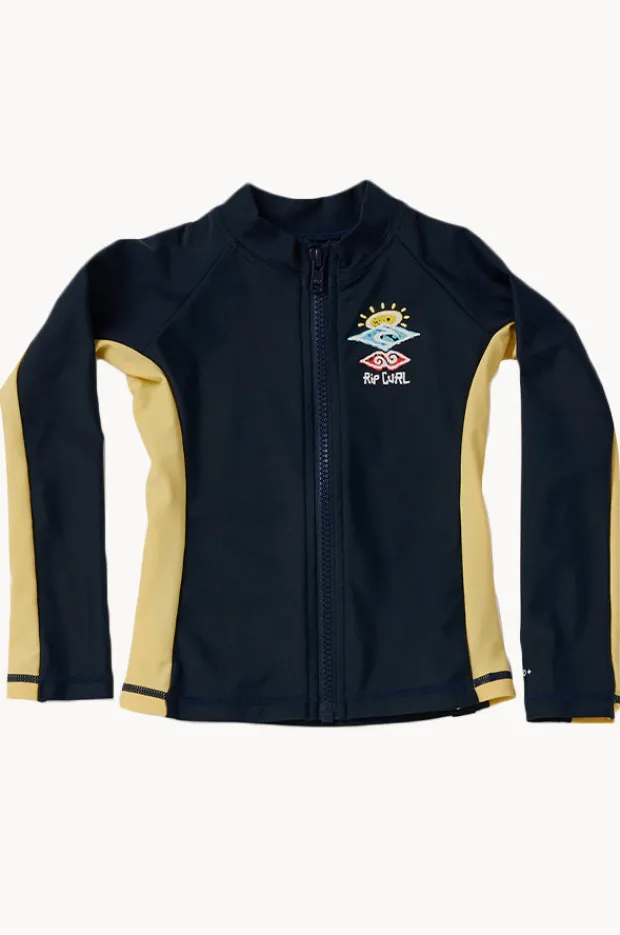 Rashies & Sunsuits|Rashies & Sunsuits|Rip Curl Boys Cosmic Zip Suntop Deep navy