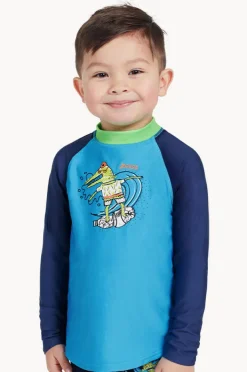 Rashies & Sunsuits|Zoggs Boys Crocodile Long Sleeve Suntop NAVY/BLUE