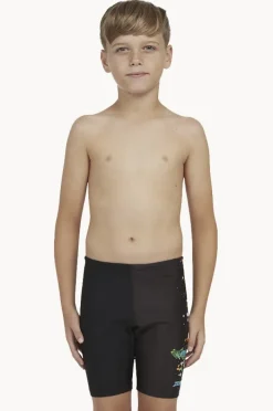 Jammers|Zoggs Boys Crocosaurus Mid Jammer Black/Green