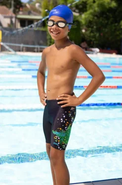 Jammers|Zoggs Boys Crocosaurus Mid Jammer Black/Green