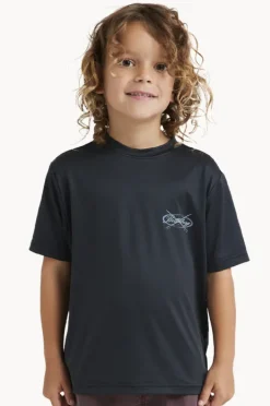 Rashies & Sunsuits|Billabong Boys Cross Board Short Sleeve Suntop BLACK