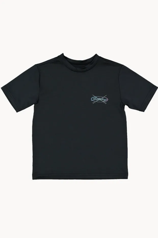 Rashies & Sunsuits|Billabong Boys Cross Board Short Sleeve Suntop BLACK