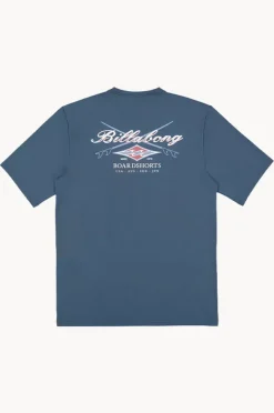 Rashies|Billabong Boys Crossboards Short Sleeve Suntop Teal