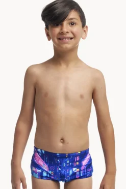 Trunks|Funky Trunks Boys Cyber City Trunk Pink/purple