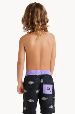Boardshorts|Billabong Boys Diamond Grit Layback Boardshort BLACK