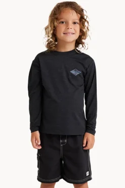 Rashies & Sunsuits|Billabong Boys Diamond Shoreline Long Sleeve Suntop BLACK
