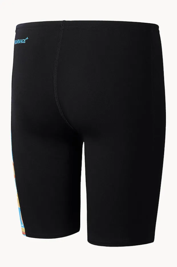 Jammers|Speedo Boys Digital Panel Jammer Black/blue