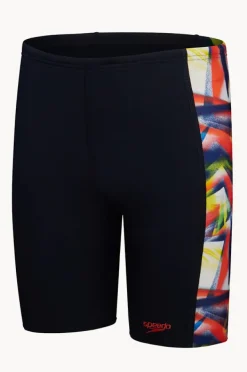 Jammers|Speedo Boys Digital Panel Jammer Navy/multi