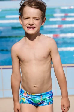 Trunks|Swimwear|Funky Trunks Boys Duuude Trunk Blue/multi