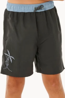 Boardshorts|Rip Curl Boys Eternal Shred Block Volley Boardshort Washed Black