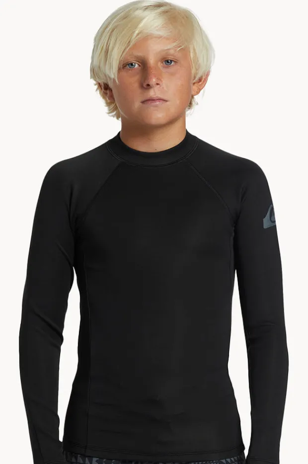 Rashies & Sunsuits|Quiksilver Boys Everyday Heat Long Sleeve Suntop BLACK