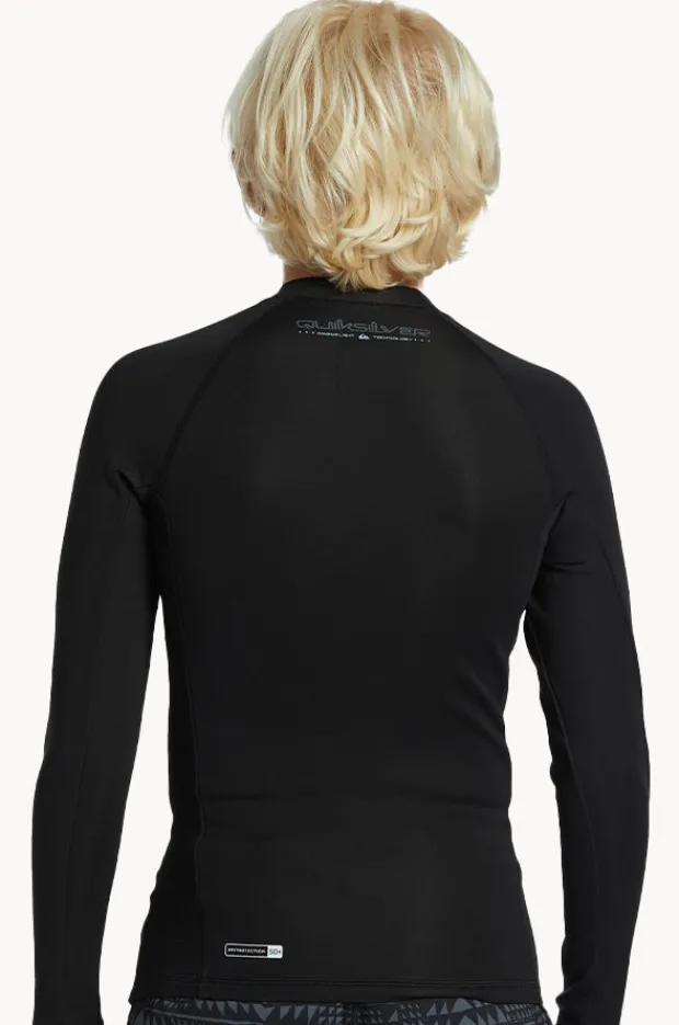 Rashies & Sunsuits|Quiksilver Boys Everyday Heat Long Sleeve Suntop BLACK