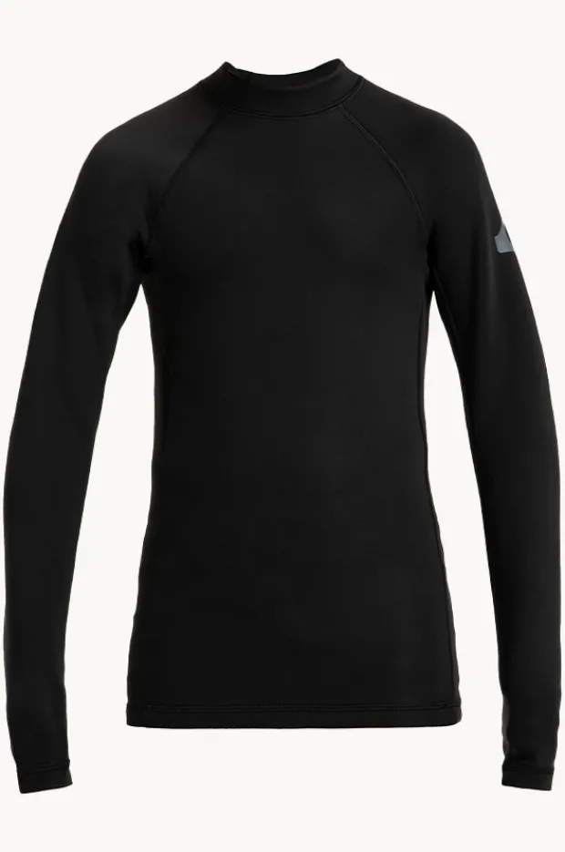 Rashies|Quiksilver Boys Everyday Heat Long Sleeve Suntop BLACK
