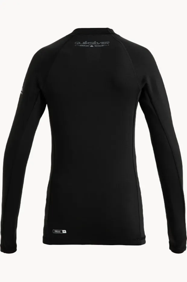 Rashies|Quiksilver Boys Everyday Heat Long Sleeve Suntop BLACK