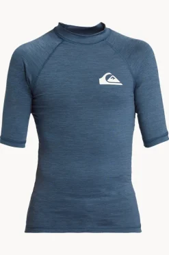 Rashies|Quiksilver Boys Everyday Short Sleeve Suntop Indigo