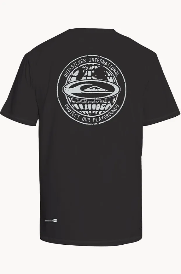 Rashies|Quiksilver Boys Everyday Surf Short Sleeve Suntop Black