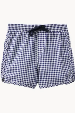 Boardshorts|Milky Boys Gingham Boardshort Navy/white