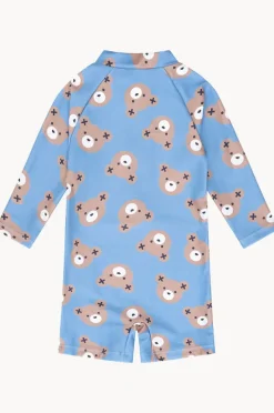 Rashies & Sunsuits|Huxbaby Boys Huxbear Sunsuit Cornflower