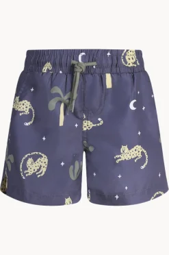 Boardshorts|Skwosh Boys Leopard Nights Eco Short Charcoal